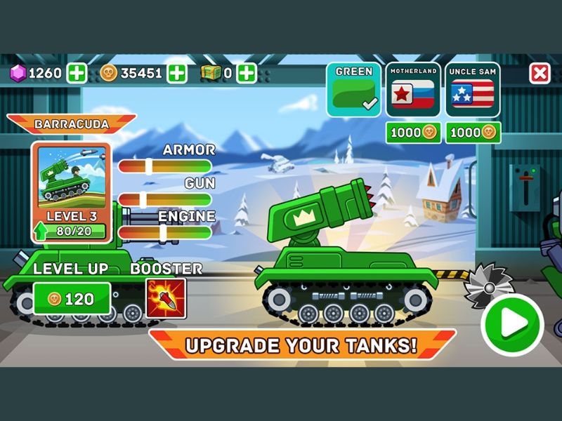 Tải Hack Hills of Steel (Full Tiền, Kim Cương) v8.7.3 Chế độ chơi trong Hack Hills Of Steel