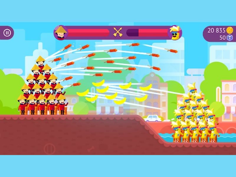 Tải Hack Bowmasters (Full Nhân Vật, Full Tiền, Menu) v11.3.2 Lối chơi bắn cung theo quỹ đạo trong Hack Bowmasters