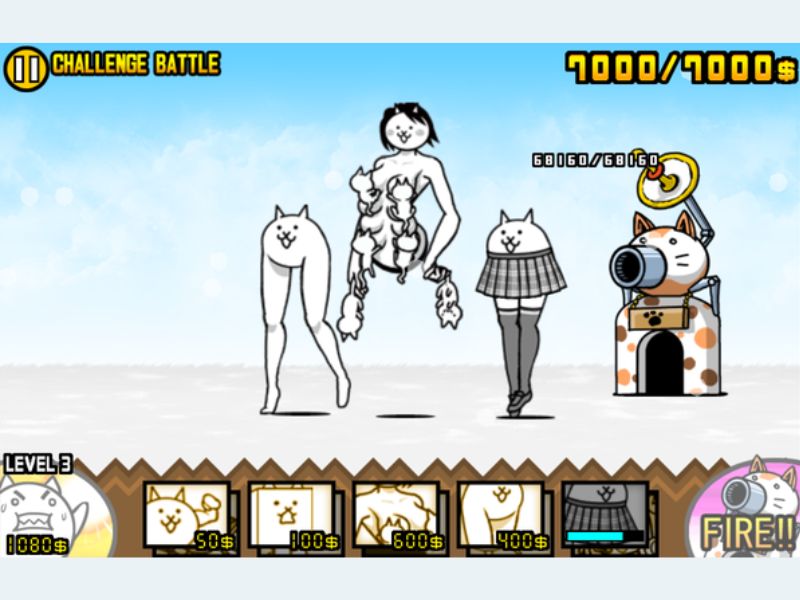 Tải The Battle Cats Hack (Full Mèo, Vô Hạn Tiền) v15.4.1 Lối chơi chiến thuật trong The Battle Cats Hack