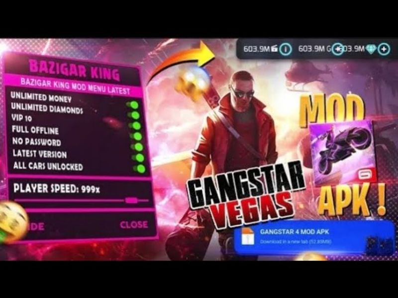 Tải Gangstar Vegas Hack (Full Tiền, Kim Cương) v9.5.1a Một Số Tính Năng Nổi Bật Của Bản Gangstar Vegas Hack