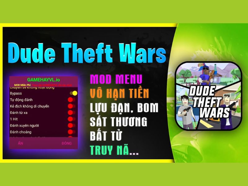 Tải Dude Theft Wars Theartpics Mod APK (Vô Hạn Tiền, Bất Tử) v0.9.0.9f6 Tính Năng MOD Nổi Bật Của Bản Dude Theft Wars Theartpics Mod APK