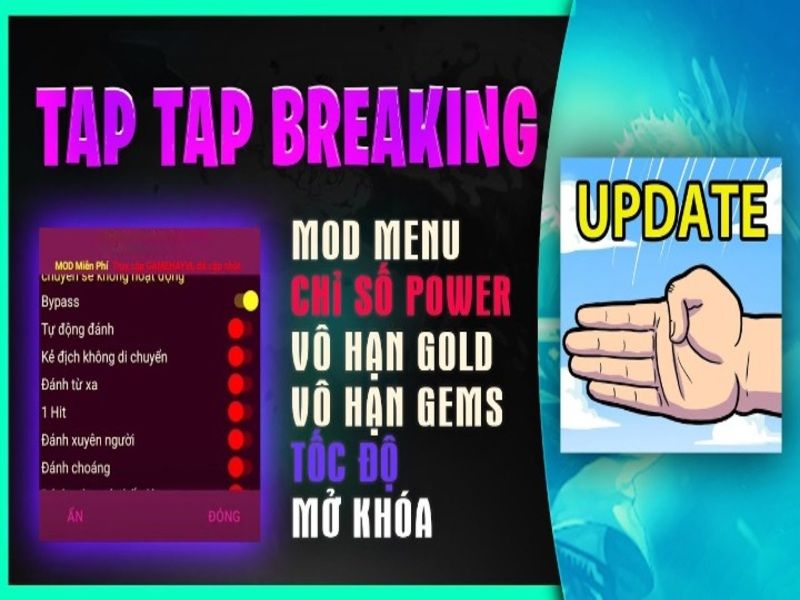 Tải Tap Tap Breaking Funny Mod (Full Menu, Tiền, Power, No Ads) v1.77 Tính Năng Nổi Bật Trong Tap Tap Breaking Funny Mod
