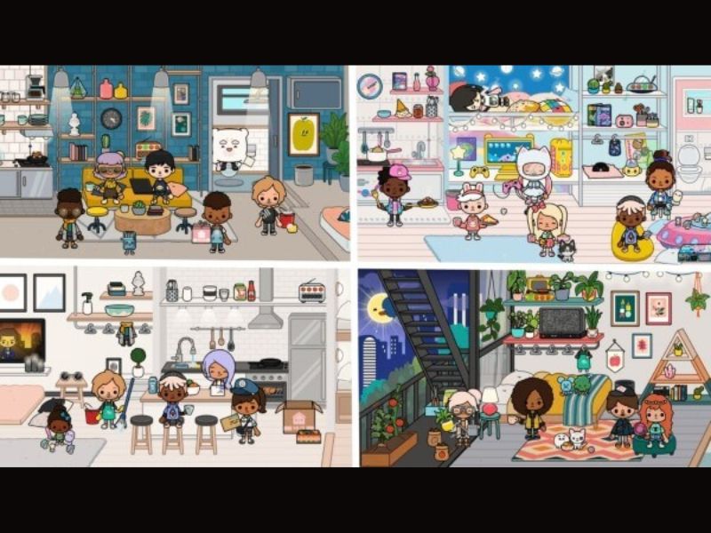 Tải Toca Life World Mod Hack.cyou (Mở Khóa Tất Cả, Nhân Vật, Nội Thất) v1.131.2 Toàn bộ nội thất trong Toca Life Modlh.com