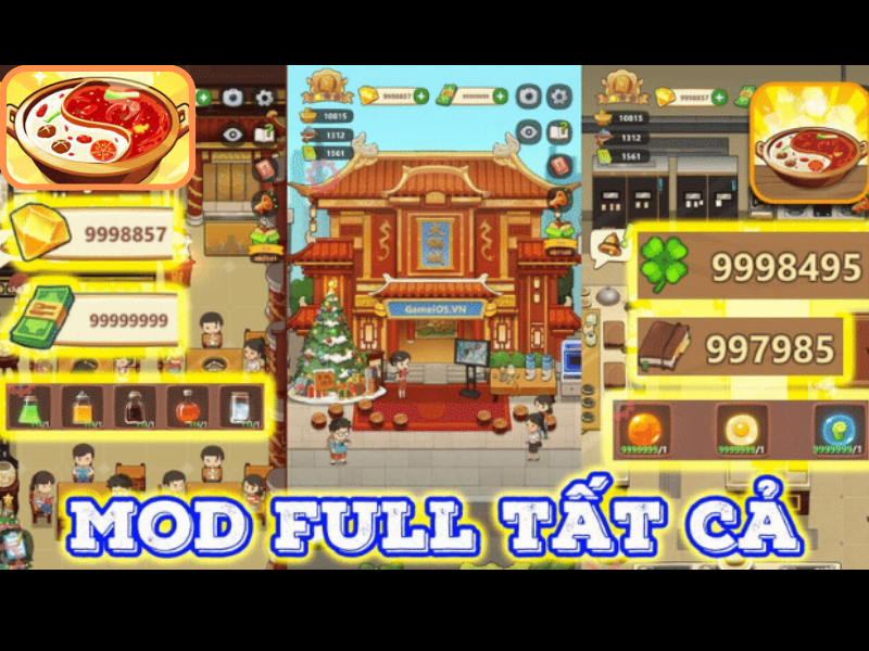 Tải Tiệm Lẩu Đường Hạnh Phúc Mod Modlmh.com (Full Tiền, Kim Cương) v5.5.4 Vô Hạn Vàng, Kim Cương với Tiệm Lẩu Đường Hạnh Phúc Mod Modlmh.com