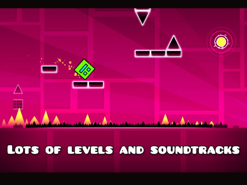 Tải Geometry Dash Hack (Mod Menu, Bất Tử, Tiền) V2.2.145 Chướng ngại vật phong phú trong Geometry Dash Hack