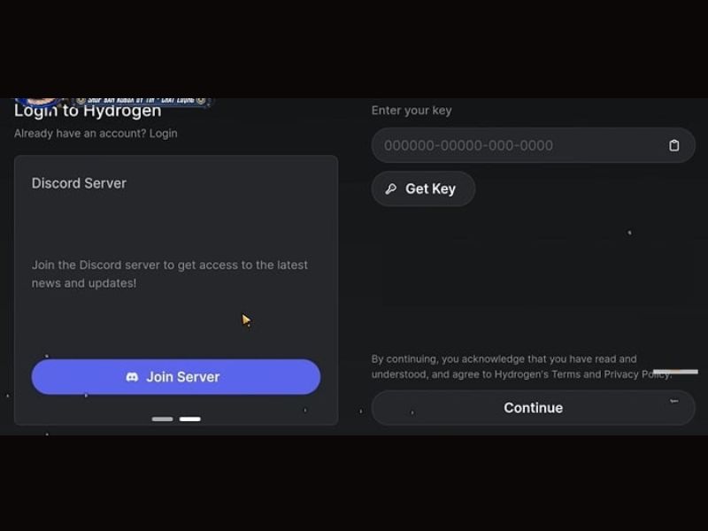 Tải Hydrogen Hack Roblox v2.720 Mới Nhất Nhấn vào chữ Get key