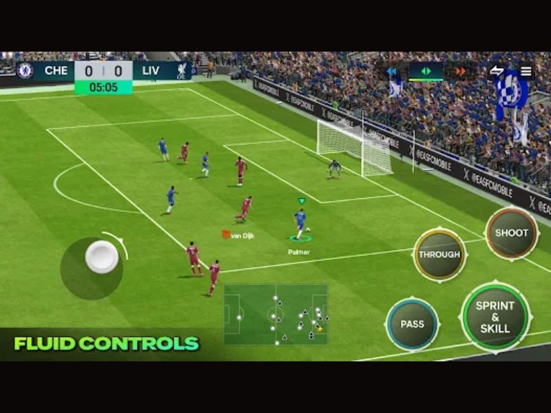 Tải Hack FC Mobile Mod APK (Vô Hạn Tiền, Kim Cương, Mở khóa Full Cầu Thủ) v26.2.02 Lối chơi bóng đá trong Hack FC Mobile Mod APK