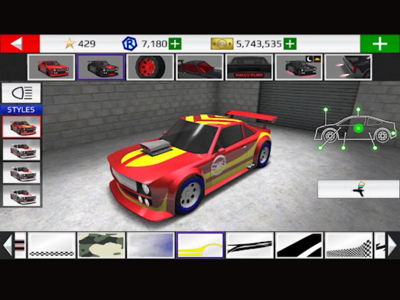 Tải Rally Fury Hack (Vô Hạn Tất Cả, Tiền, Kim Cương) v1.121 Nâng cấp xe toàn diện trong Rally Fury Hack