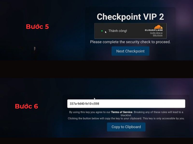 Tải Hack Blox Fruit Krnl VNG v2.721 Mới Nhất Thực hiện bước 5 và bước 6 trong Get Key Hack Blox Fruit Krnl VNG