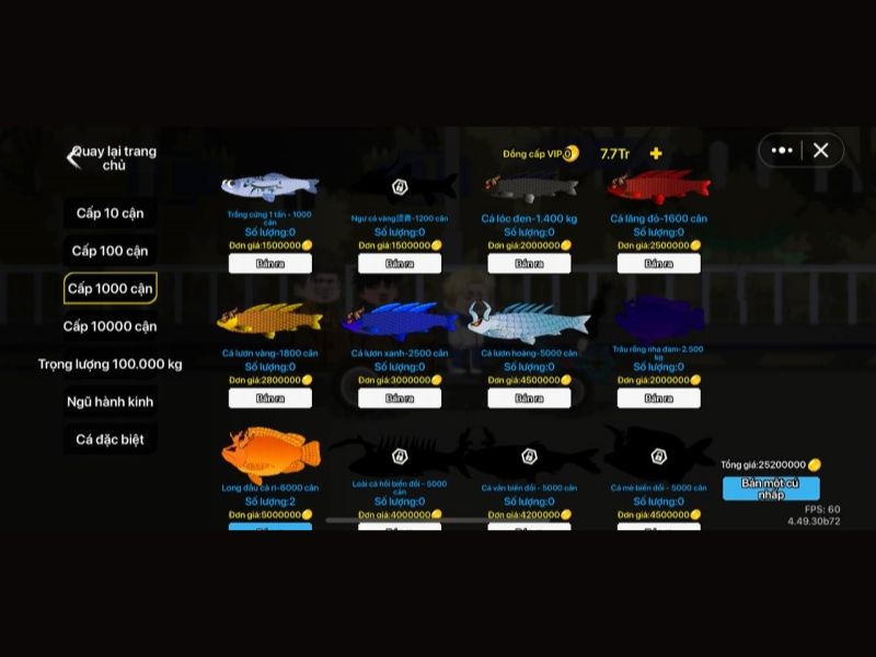 Tải Câu Cá Vạn Cân Mod APK (Menu, Vô Hạn Tiền, Dây Không Đứt) v1.72.4 Cá khổng lồ, cá đột biến cực độc trong Câu Cá Vạn Cân Mod APK