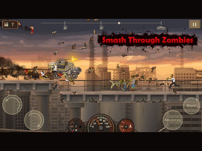 Tải Earn To Die 2 Hack APK (Vô Hạn Tiền, Mở Khoá Xe) v1.4.58 Đồ Hoạ Và Âm Thanh Tạo Không Khí Rượt Đuổi Nghẹt Thở trong Earn To Die 2 Hack