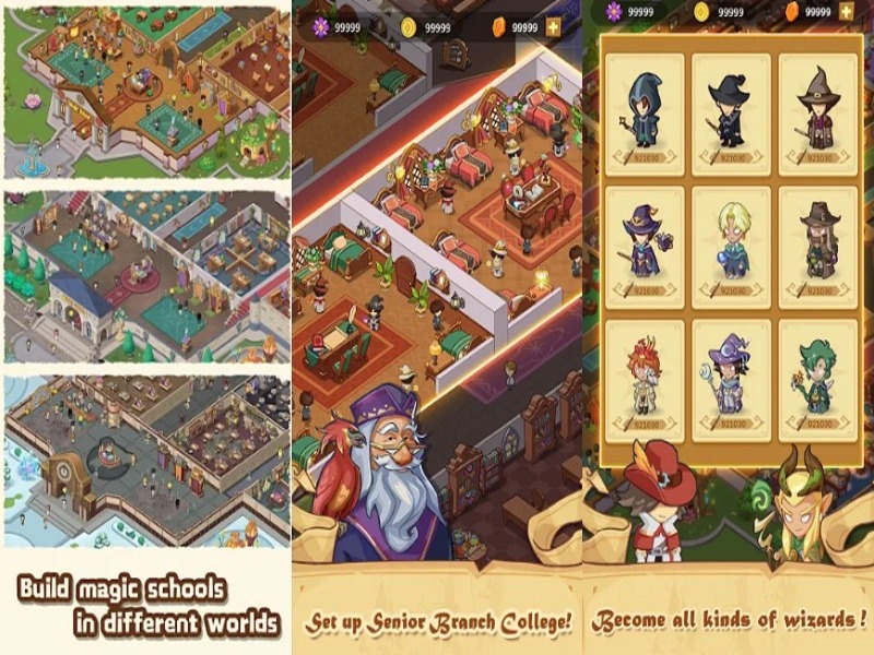 Tải Hack Idle Magic School (Vô Hạn Tiền, Nước Thánh) V3.1.6 Phong Cách Đồ Họa Hoạt Hình Dễ Thương