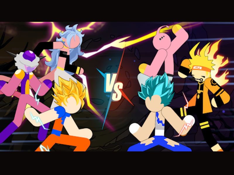 Tải Hack Stickman Dragon Fight (Vô Hạn Tiền, Kim Cương, Full Nhân Vật) v3.3.8 Tham gia cuộc chiến đối kháng 3vs3 trong Hack Stickman Dragon Fight