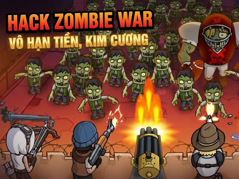 Tải Hack Zombie War (Vô Hạn Tiền, Kim Cương) v360 Vô hạn tiền trong Hack Zombie War