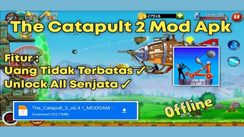 Tải Hack The Catapult 2 (Vô Hạn Tiền, Kim Cương) v7.9.9 Hướng Dẫn Cài Đặt Hack Catapult 2