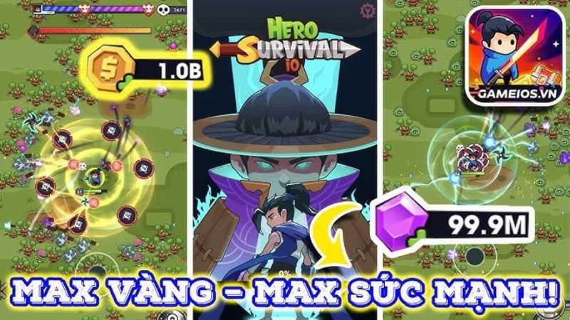 Tải Hack Hero Survival Io (Vô Hạn Kim Cương, Menu, Bất Tử) v1.8.2 Tính Năng Nổi Bật Trong Hack Hero Survival Io