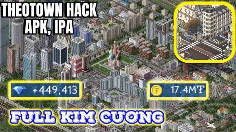 Tải TheoTown MOD APK v1.12.74a (Vô Hạn Tiền, Kim Cương) Tính năng Vô hạn tiền (Unlimited Money) & Vô hạn kim cương (Unlimited Diamonds) trong TheoTown MOD APK